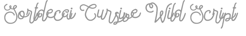 Sortdecai Cursive Wild Script